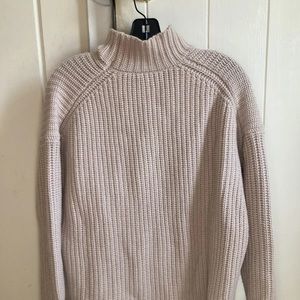 Alex Mill Seattle neutral merino wool & cashmere blend mock neck sweater size S